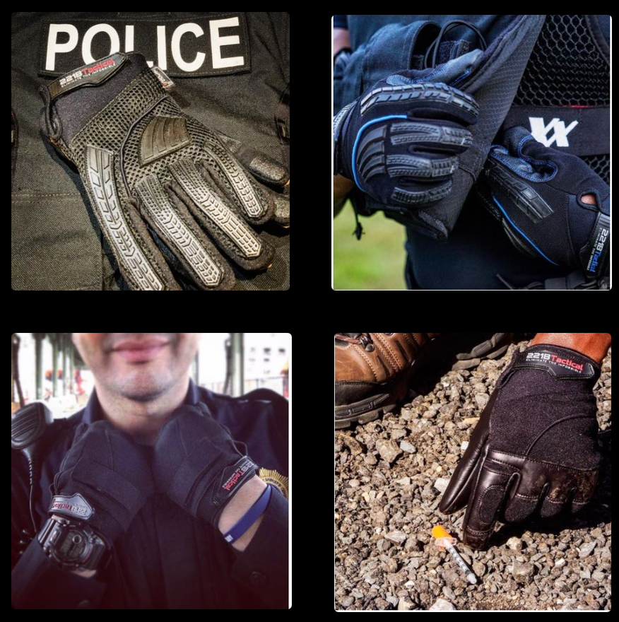 Tactical work needle cut protection gloves for law enforcement police