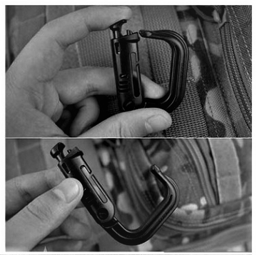 ABS plastic carabiner for 25mm molle webbing
