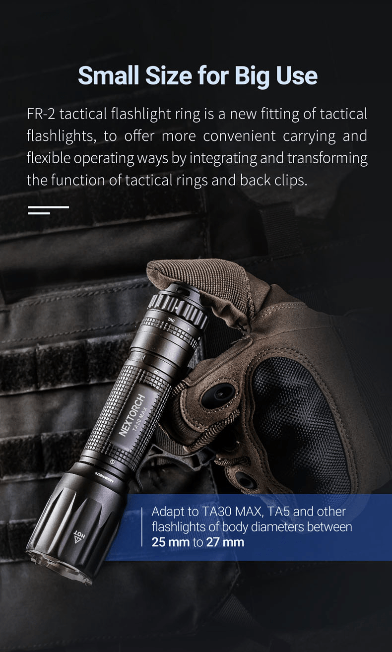 Molle Shop Australia FR-2 Tactical Flashlight Ring FR-2 Tactical Flashlight Ring