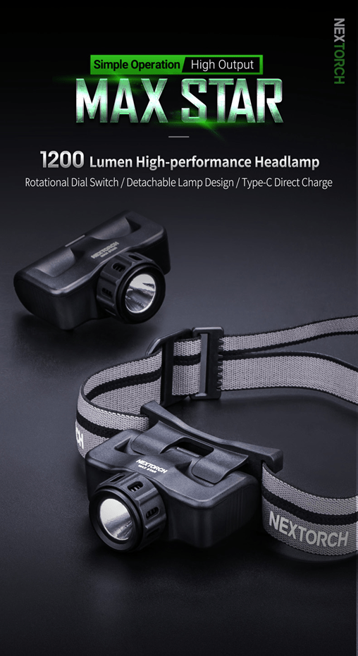 Molle Shop Australia Nextorch MAX STAR- 1200 Lumen Rechargeable LED Headlamp Nextorch MAX STAR- 1200 Lumen Rechargeable LED Headlamp