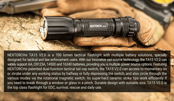 Molle Shop Australia Nextorch TA15 V2.0 Tactical Flashlight Nextorch TA15 V2.0 Tactical Flashlight