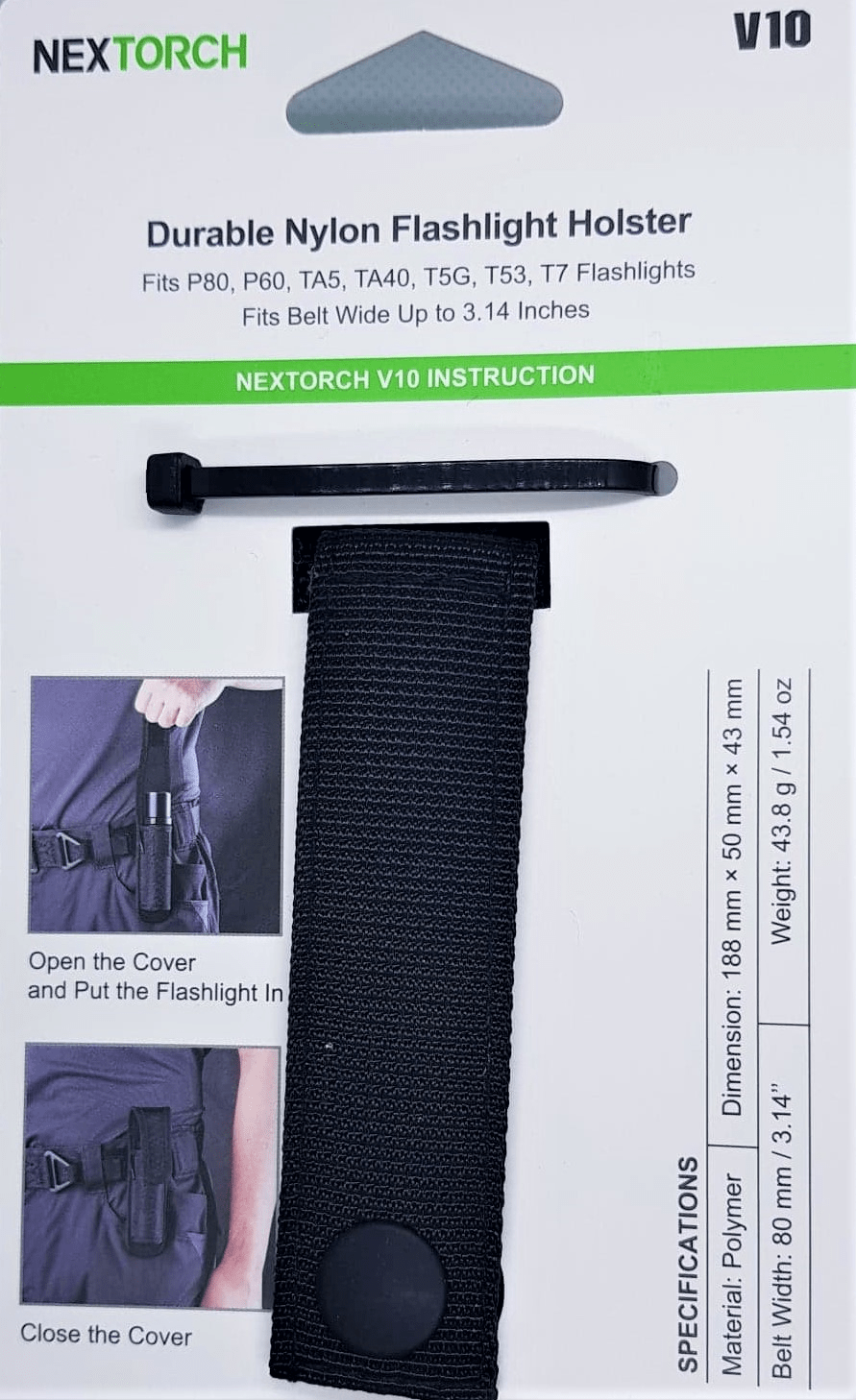 Molle Shop Australia Nextorch V10 Durable Nylon Holster Nextorch V10 Durable Nylon Holster