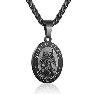 Molle Shop Australia Pendant Chain St. Michael Archangel Patron Saint Of Police MSA0022 Black Pendant Chain St. Michael Patron Saint Of Police - ***Proceeds to Charity***