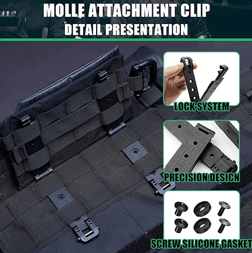 Molle Shop Australia  Clip Adapter with Mounting Hardware MSA0261 Clip Adapter with Mounting Hardware 2-Pack MSA0261