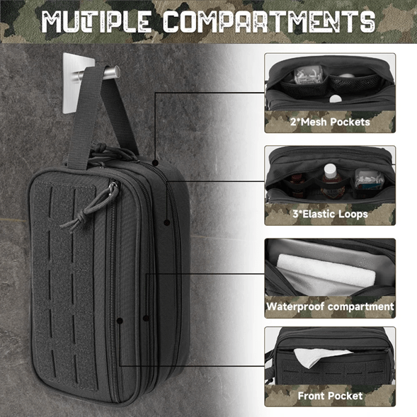 Molle Shop Australia Toiletry Bag 26cm x 15cm x 11cm MSA0067 Toiletry Bag 26cm x 15cm x 11cm MSA0067