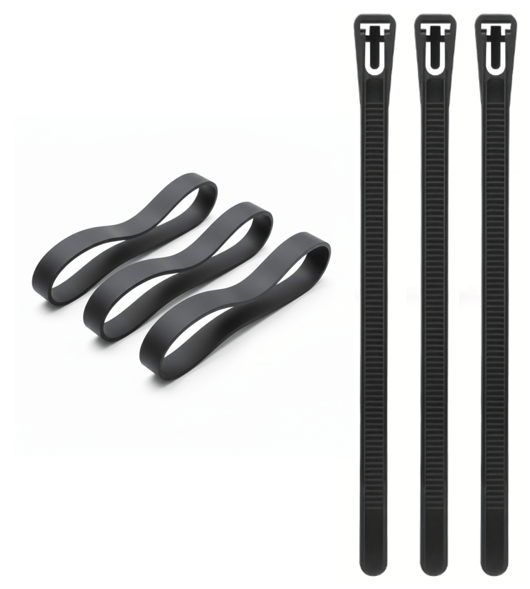 Molle Shop Australia Universal Molle Tacti-Bands - 6 Pack Universal MOLLE Tacti-Bands + Reusable Zip Ties - 6 Pack | Tactical Gear Retention Straps