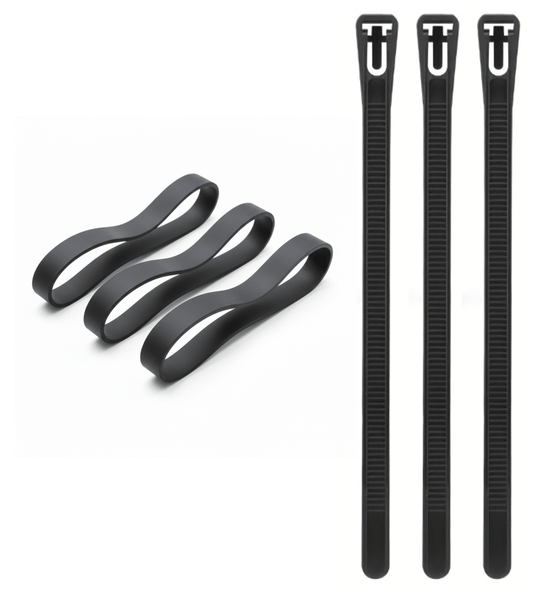Molle Shop Australia Universal Molle Tacti-Bands - 6 Pack Universal MOLLE Tacti-Bands + Reusable Zip Ties - 6 Pack | Tactical Gear Retention Straps
