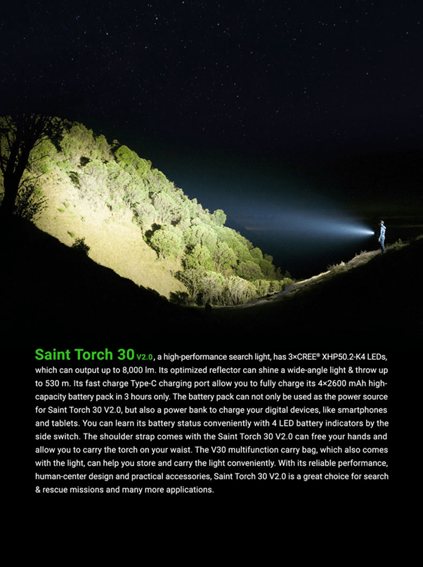 Molle Shop Australia Nextorch Saint Torch 30 V2.0 Ultra-Bright Flashlight Nextorch Saint Torch 30 V2.0 Ultra-Bright Flashlight