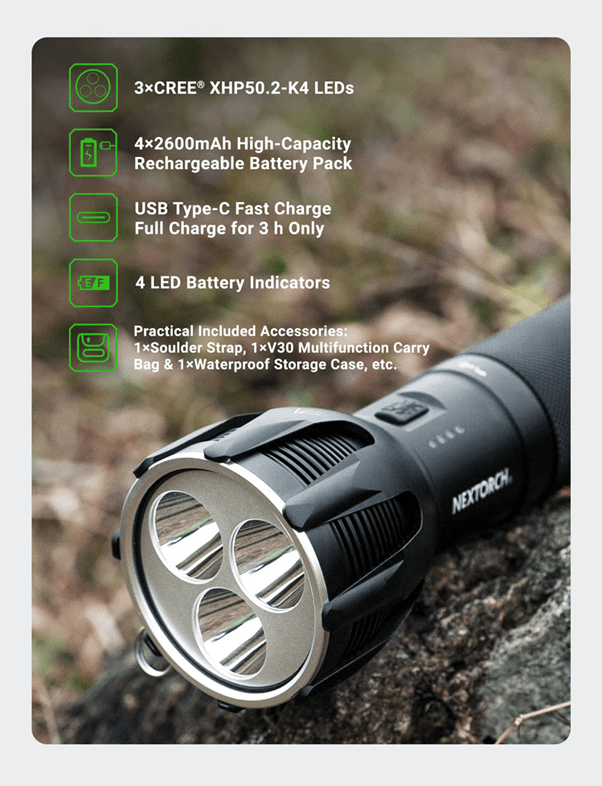 Molle Shop Australia Nextorch Saint Torch 30 V2.0 Ultra-Bright Flashlight Nextorch Saint Torch 30 V2.0 Ultra-Bright Flashlight