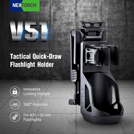 Molle Shop Australia Nextorch V51 Quick-Draw Flashlight Holder Nextorch V51 Quick-Draw Flashlight Holder