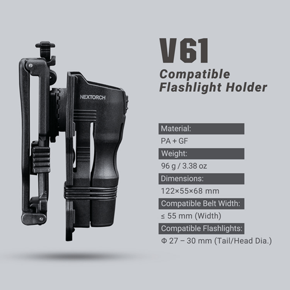 Molle Shop Australia Nextorch V61 Compatible Flashlight Holder Nextorch V61 Compatible Flashlight Holder